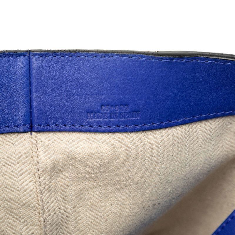 Loewe Repeat Anagram East West Tote Shoulder Bag Blue Leather — view 6