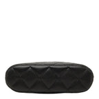 Chanel CC Logo Quilted Classic Chain Shoulder Bag Pochette Black Gold Caviar — view 3