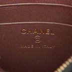 Chanel CC Logo Quilted Classic Chain Shoulder Bag Pochette Black Gold Caviar — view 7