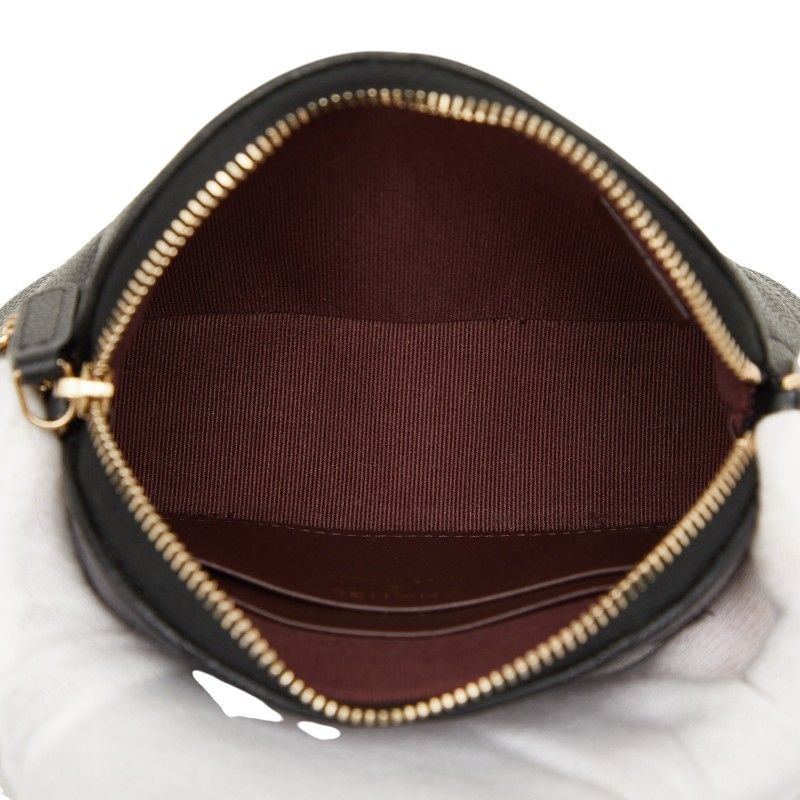 Chanel CC Logo Quilted Classic Chain Shoulder Bag Pochette Black Gold Caviar — view 6