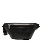 Gucci GG Embossed Belt Bag Black Leather