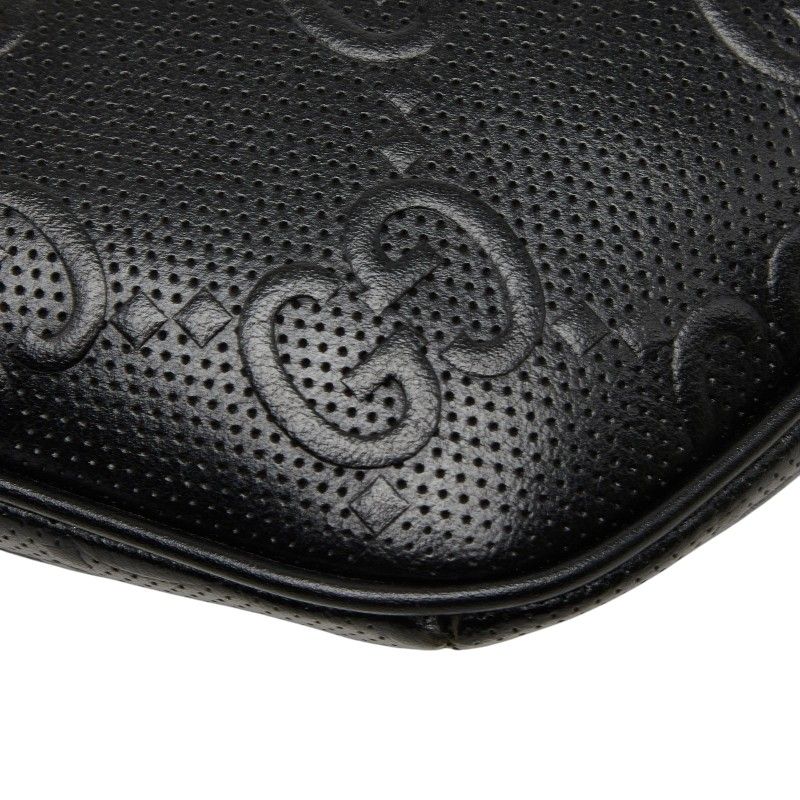 Gucci GG Embossed Belt Bag Black Leather — view 7