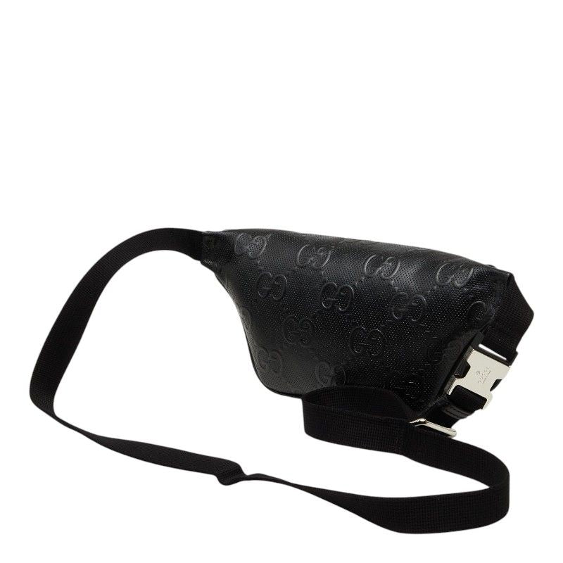 Gucci GG Embossed Belt Bag Black Leather — view 2