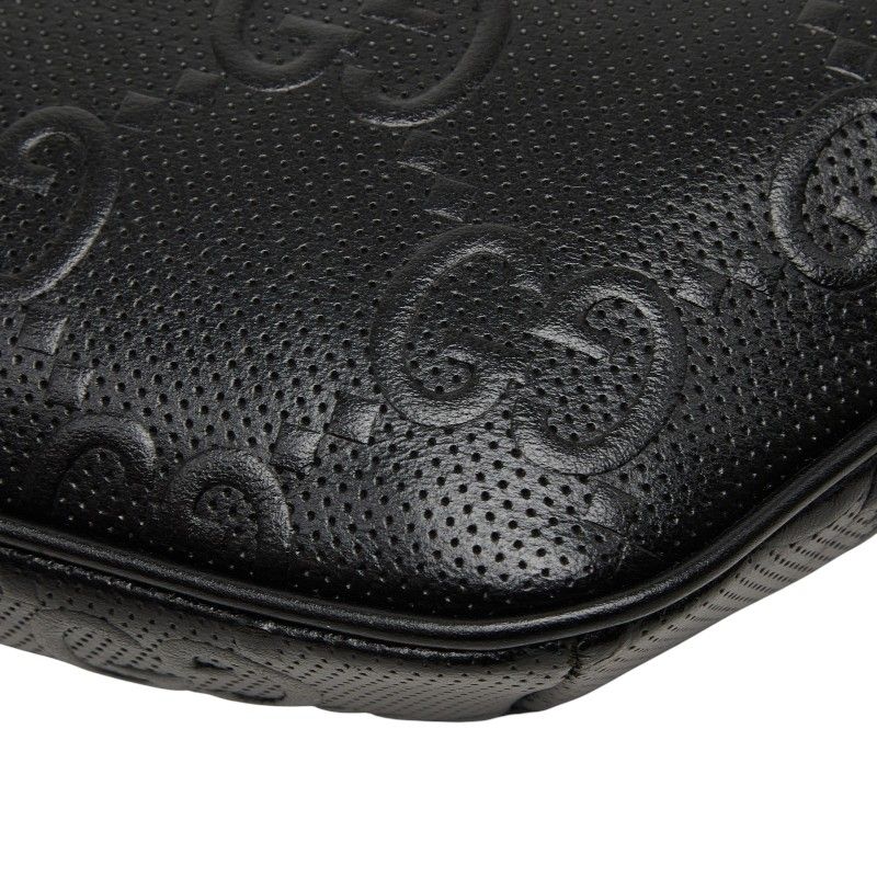 Gucci GG Embossed Belt Bag Black Leather — view 6