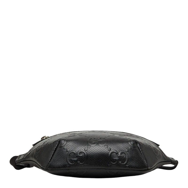 Gucci GG Embossed Belt Bag Black Leather — view 3