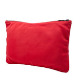 Hermes Neobain GM Pouch Clutch Red White Polyamide Elastane — view 2