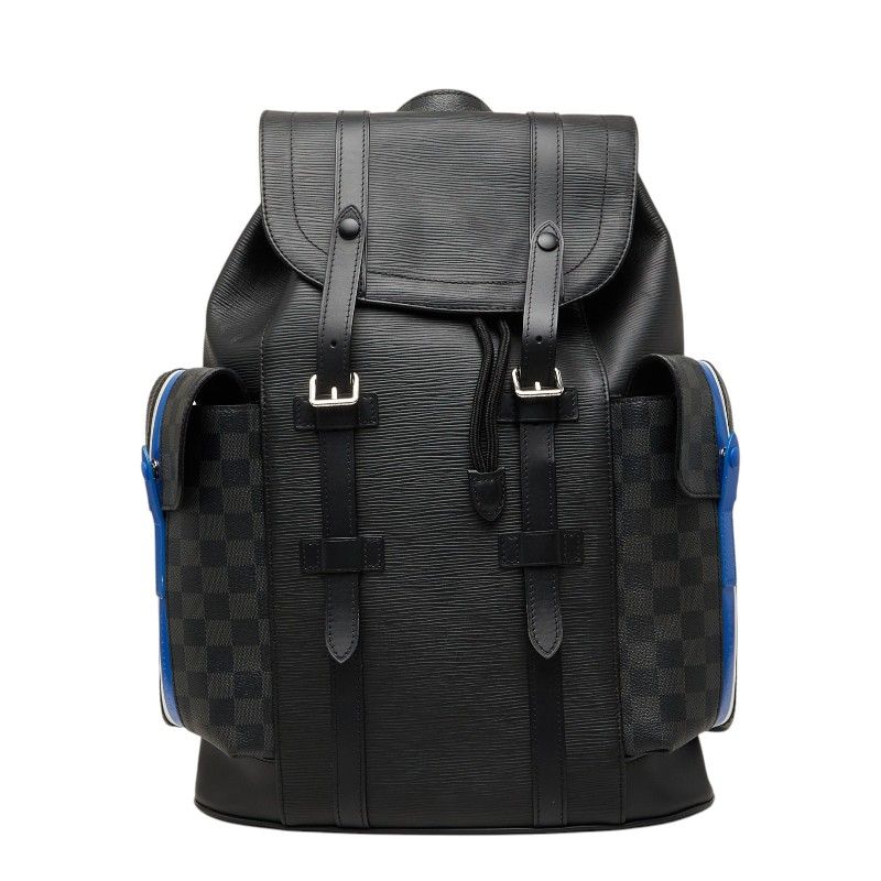 Louis Vuitton Epi Damier Graphite Christopher PM Backpack Black Blue Leather