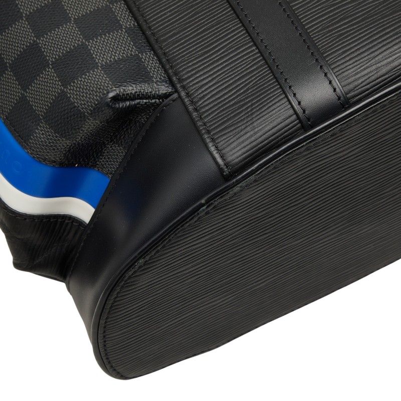 Louis Vuitton Epi Damier Graphite Christopher PM Backpack Black Blue Leather — view 5