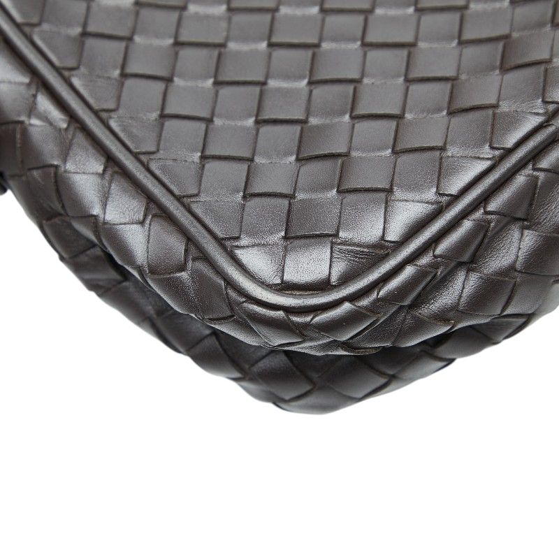Bottega Veneta Intrecciato Crossbody Shoulder Bag Brown Leather — view 6