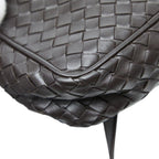 Bottega Veneta Intrecciato Crossbody Shoulder Bag Brown Leather — view 4