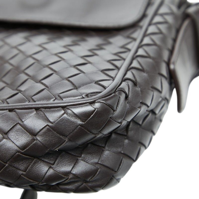 Bottega Veneta Intrecciato Crossbody Shoulder Bag Brown Leather — view 5
