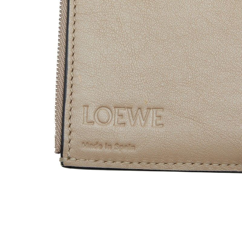 Loewe Anagram Trifold Wallet Beige Leather — view 8