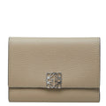 Loewe Anagram Trifold Wallet Beige Leather