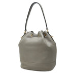 Prada Logo 2-Way Shoulder Bag Gray Leather — view 2