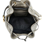 Prada Logo 2-Way Shoulder Bag Gray Leather — view 8
