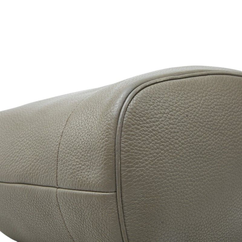 Prada Logo 2-Way Shoulder Bag Gray Leather — view 7