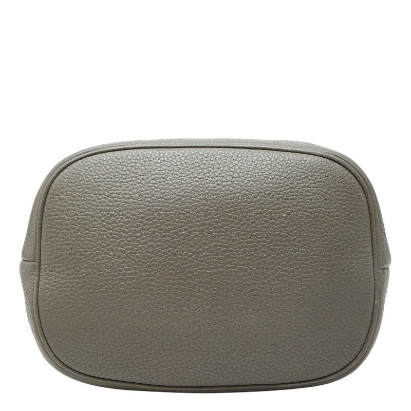 Prada Logo 2-Way Shoulder Bag Gray Leather — view 3