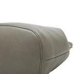 Prada Logo 2-Way Shoulder Bag Gray Leather — view 6