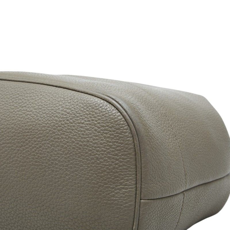 Prada Logo 2-Way Shoulder Bag Gray Leather — view 4