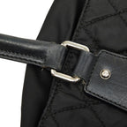 Chanel CC Logo Paris New York Line Tote Shoulder Bag Black Nylon Calf — view 8