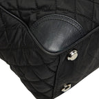 Chanel CC Logo Paris New York Line Tote Shoulder Bag Black Nylon Calf — view 5