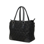 Chanel CC Logo Paris New York Line Tote Shoulder Bag Black Nylon Calf — view 2