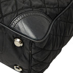 Chanel CC Logo Paris New York Line Tote Shoulder Bag Black Nylon Calf — view 4