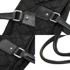 Chanel CC Logo Paris New York Line Tote Shoulder Bag Black Nylon Calf — view 9