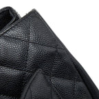 Chanel CC Logo Grand Shopping Tote GST Chain Shoulder Bag Black Caviar Leather — view 8