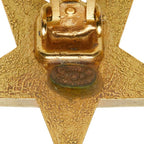 Chanel CC Logo Star Motif Earrings 01 Black Gold Plated — view 4