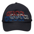 Gucci Logo Baseball Cap M Black Cotton Rayon