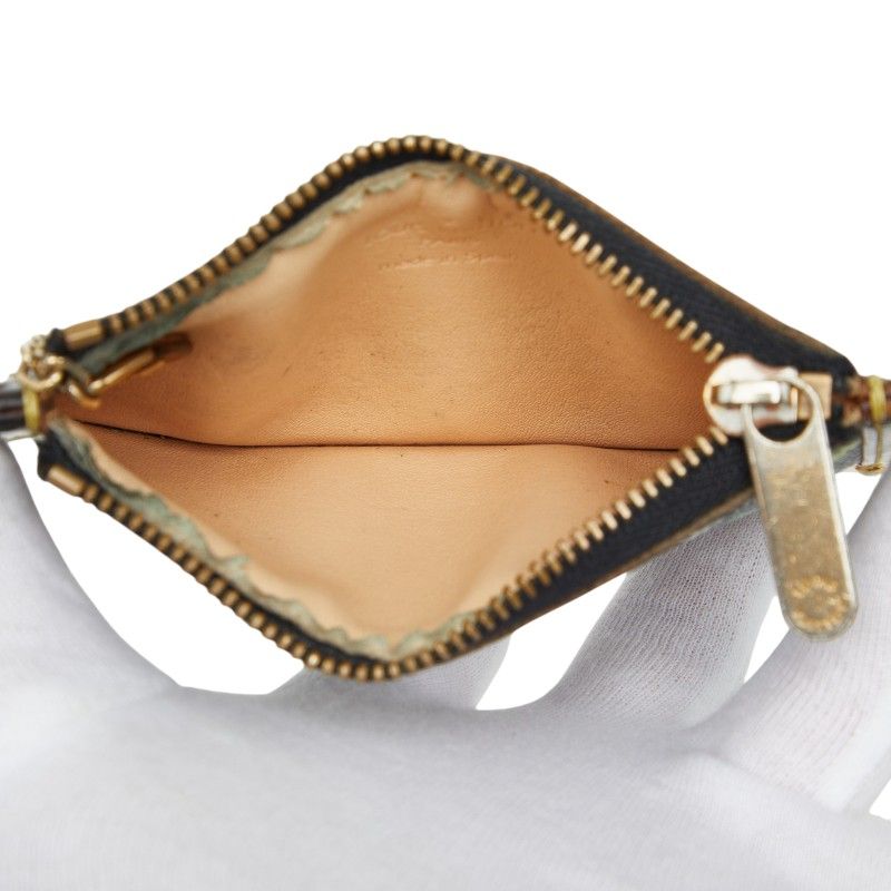 Louis Vuitton Monogram Multicolor Pochette Cles Coin Purse Black Leather — view 6