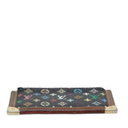 Louis Vuitton Monogram Multicolor Pochette Cles Coin Purse Black Leather — view 3
