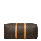 Louis Vuitton Monogram Keepall 50 Boston Bag Brown Leather — view 3