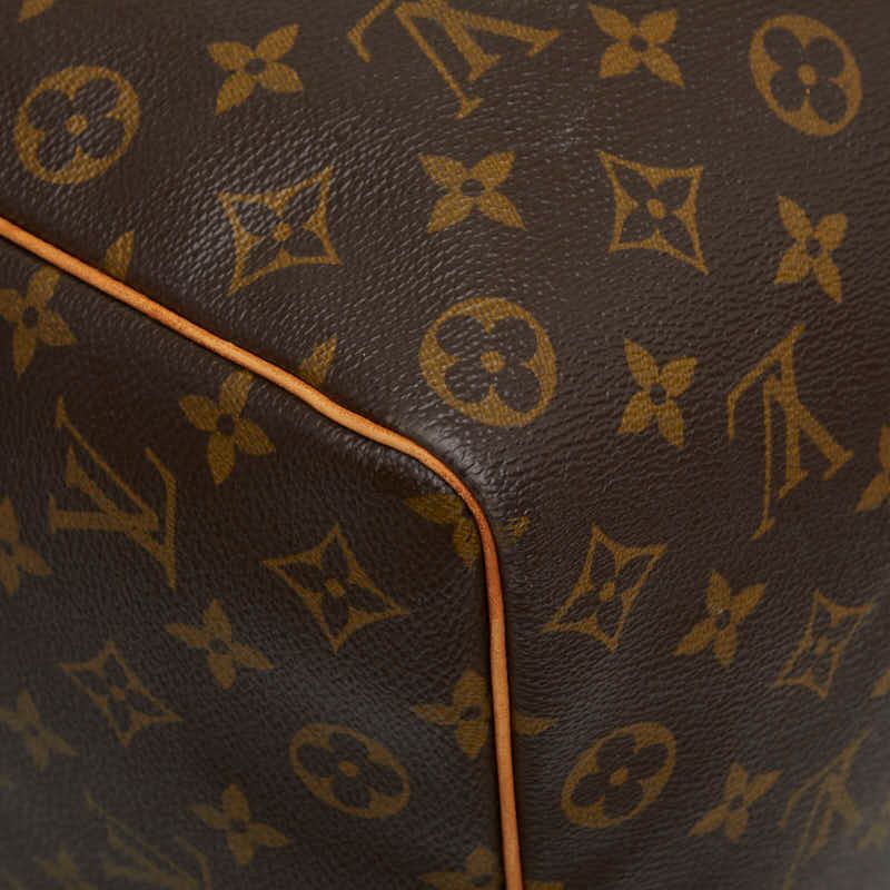 Louis Vuitton Monogram Keepall 50 Boston Bag Brown Leather — view 7