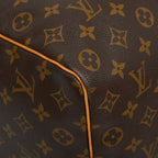 Louis Vuitton Monogram Keepall 50 Boston Bag Brown Leather — view 5