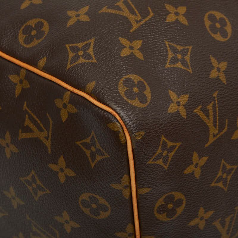 Louis Vuitton Monogram Keepall 50 Boston Bag Brown Leather — view 5