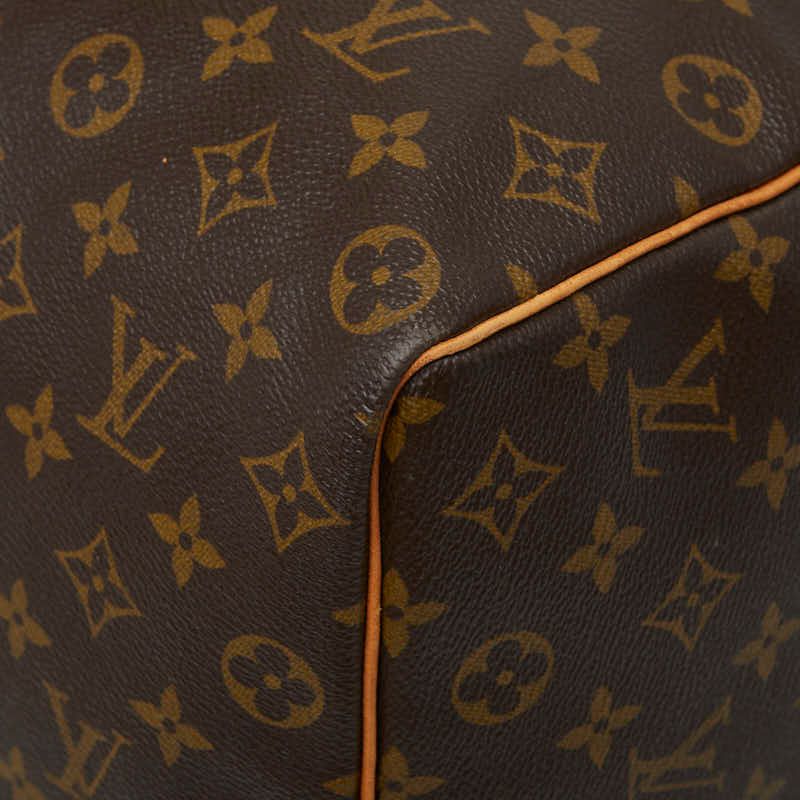 Louis Vuitton Monogram Keepall 50 Boston Bag Brown Leather — view 4