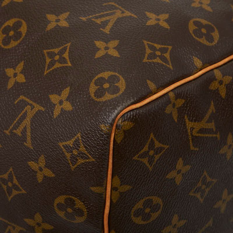 Louis Vuitton Monogram Keepall 50 Boston Bag Brown Leather — view 6