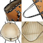 Louis Vuitton Monogram Jungle Neverfull MM Tote Shoulder Bag Ivory Camel — view 9