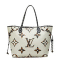 Louis Vuitton Monogram Jungle Neverfull MM Tote Shoulder Bag Ivory Camel
