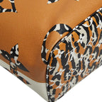 Louis Vuitton Monogram Jungle Neverfull MM Tote Shoulder Bag Ivory Camel — view 7