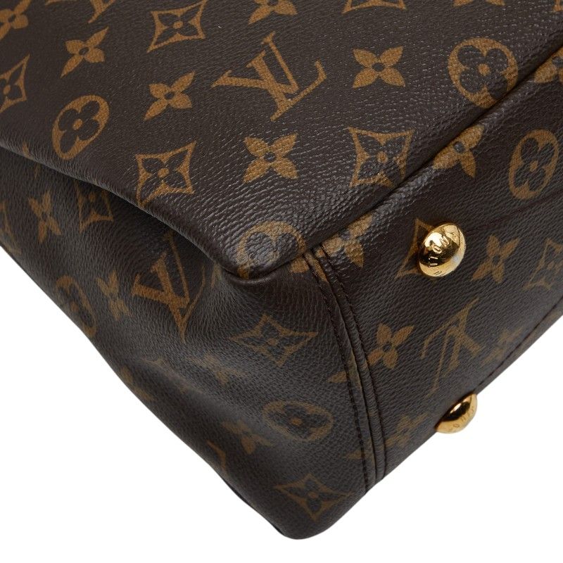 Louis Vuitton Monogram Pallas 2-Way Shoulder Bag Cerise Red Brown Leather — view 7