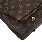 Louis Vuitton Monogram Pallas 2-Way Shoulder Bag Cerise Red Brown Leather — view 7