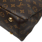 Louis Vuitton Monogram Pallas 2-Way Shoulder Bag Cerise Red Brown Leather — view 6