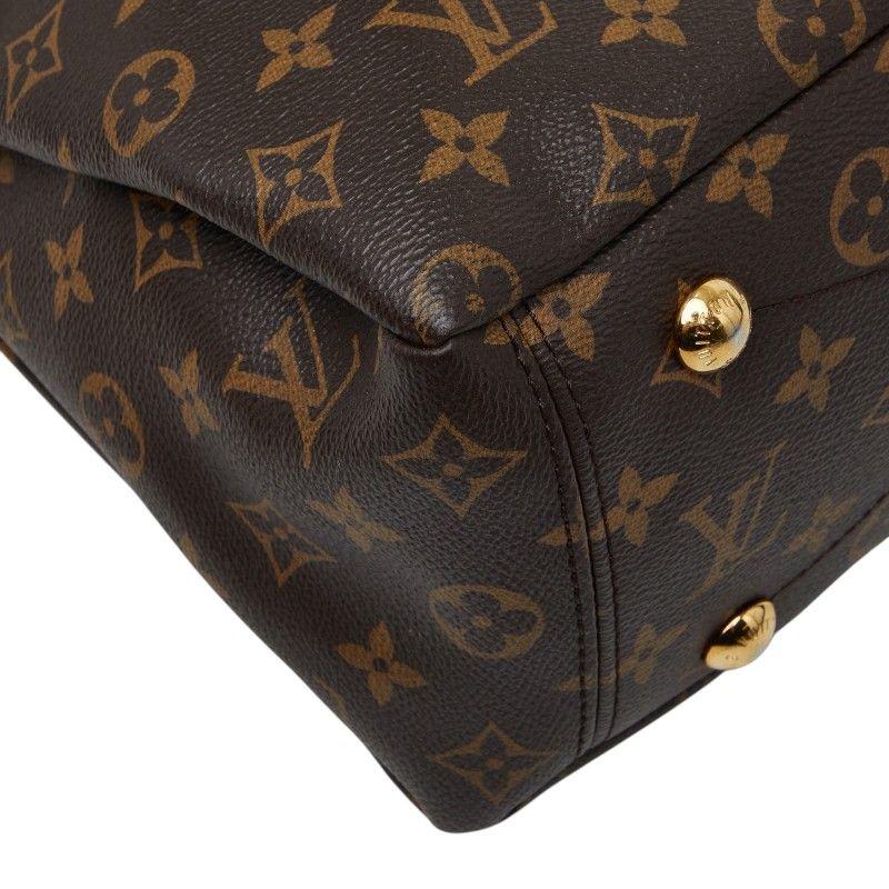 Louis Vuitton Monogram Pallas 2-Way Shoulder Bag Cerise Red Brown Leather — view 4