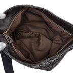 Bottega Veneta Intrecciato Crossbody Shoulder Bag Dark Brown Leather — view 9