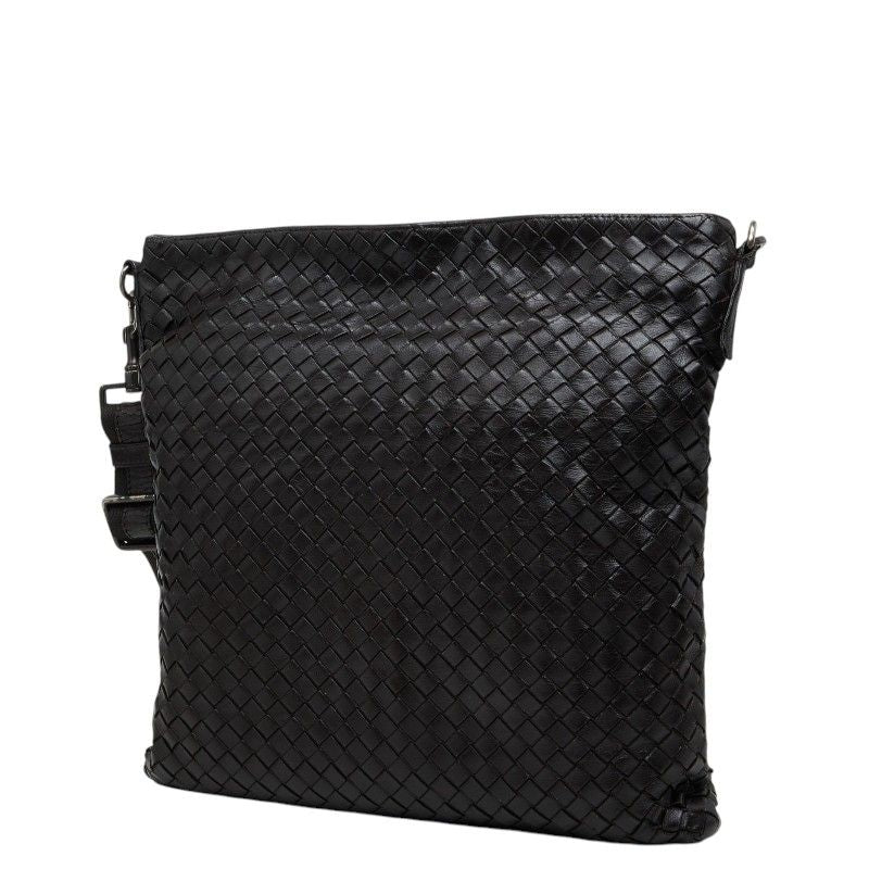 Bottega Veneta Intrecciato Crossbody Shoulder Bag Dark Brown Leather — view 2