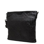Bottega Veneta Intrecciato Crossbody Shoulder Bag Dark Brown Leather — view 2
