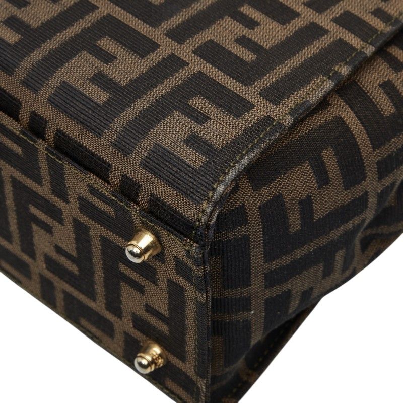 Fendi Zucca 2-Way Shoulder Bag Brown Canvas Leather — view 6